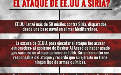 Freddy Bernal repudia ataques perpetrados en Siria por los Estados Unidos