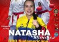 Natasha Ramírez campeona sudamericana de Karate Do