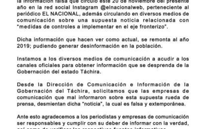 Desmiente información de supuestos controles en el eje fronterizo que circuló por las redes sociales