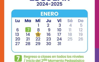 El 7 de enero comienzan las clases en todo el país