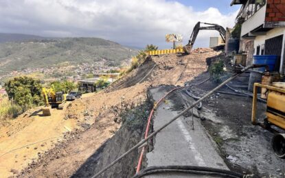 Restitución vial en el tramo centro de Capacho Viejo alcanza un 70% de ejecución