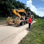 Estabilizan falla de borde en la curva Los Peluches